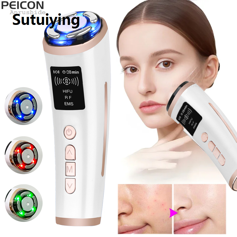 Sutuiying Bargain price Anrushide Hifu Face Lifting Machine RF High Frequency Anti-aging Facial Massager Fashion EMS Facial Microcurrent Face Massager Mini hifu Machine