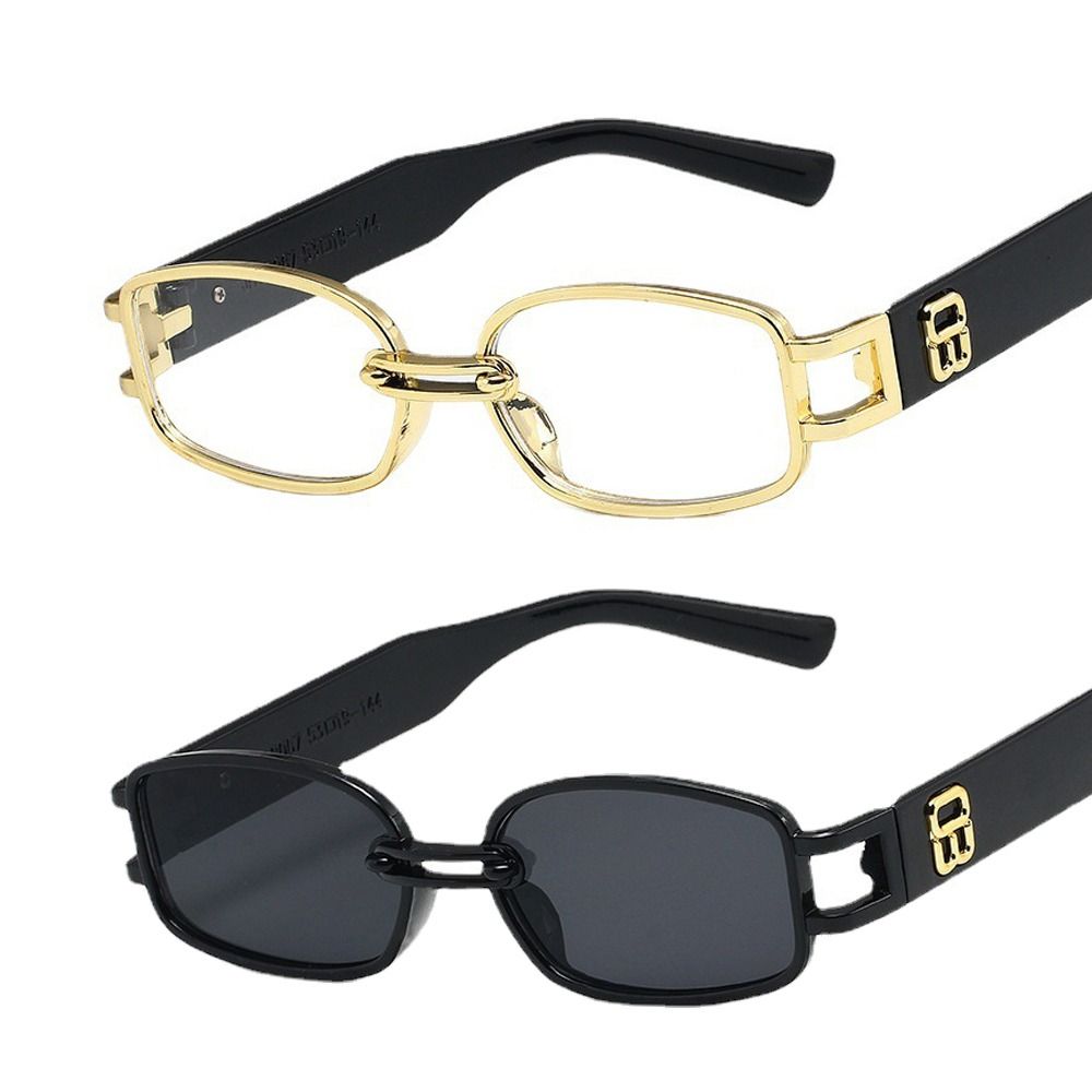 Trendy Punk Black Frame Sunglasses High Definition Vision Eye Protection Retro Sunglasses Block Glare Eyewear for women