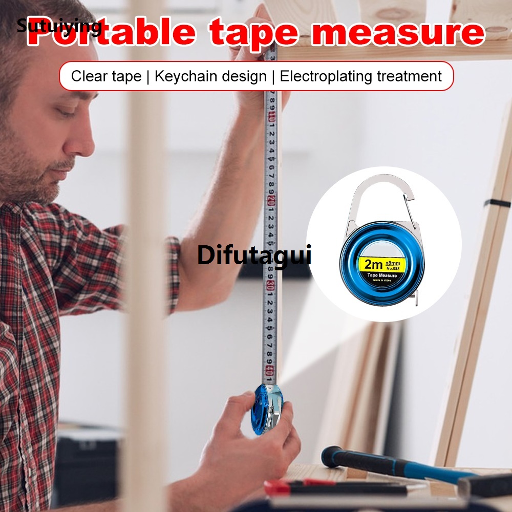 Anedshaop 2M Portable Small Tape Measure SK5 Steel Ruler with Electroplated Bargain price ABS Shell High Quality Daily Measuring Tool