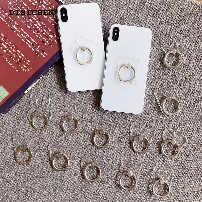 DISICHEN Profesional Universal Stent Mobile Phone Holder Stand Finger Ring Magnetic For Cute Cell Smart Phone Transparent holder for iphone 12 11pro
