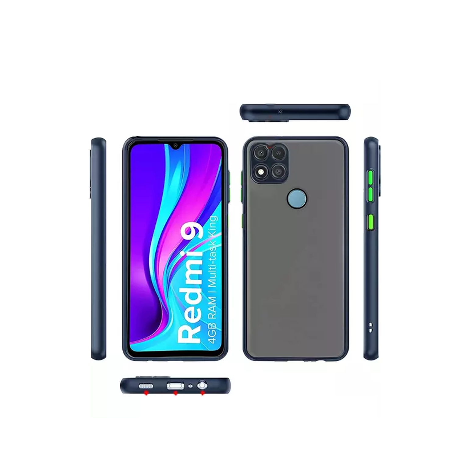 Xiaomi Redmi 9C Translucent Hard Cover Camera Protection Phone Case