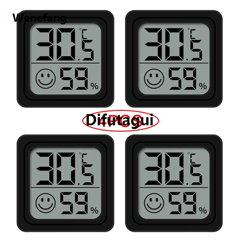 Difutagui Wenefang Mini 4pcs Digital Thermometer Hygrometer Indoor Temperature New Fashion LCD Electronic Monitor Hygrometer Outdoor Room Baby