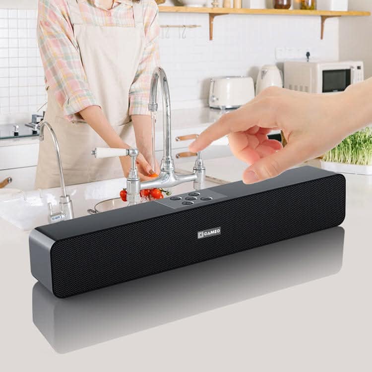 Cameo Rock 100 |12W Soundbar |upto 8 Hour Backup| Bluetooth 5.3 |6X2 12W Output| Type C Charge| 360 Surround Sound|AUX| Calling|
