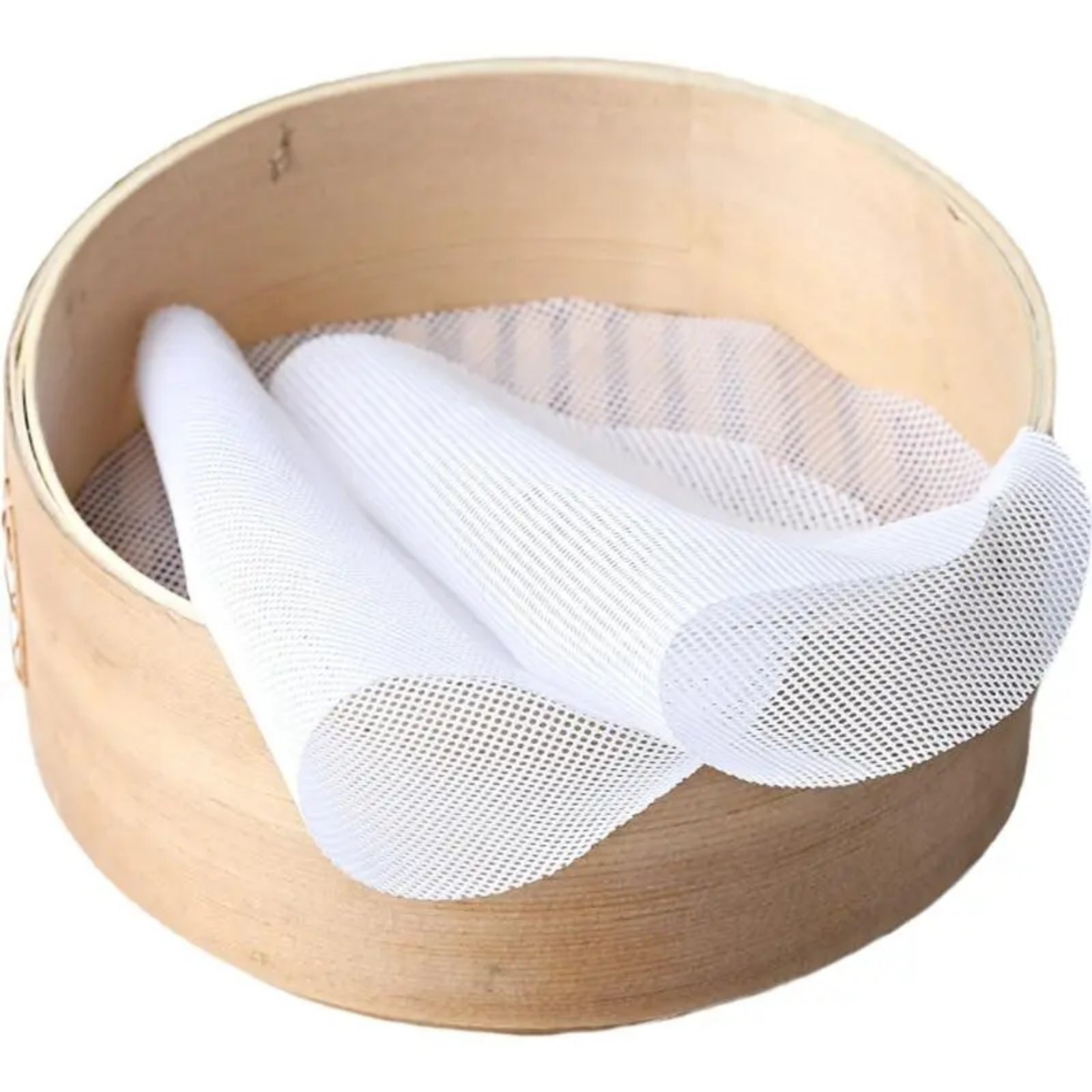 1 Pcs 45/45Cm Non stick Silicone Steamer Liners Mesh Mat Pad Steamed Buns Dumplings Baking Pastry Dim Sum Mesh