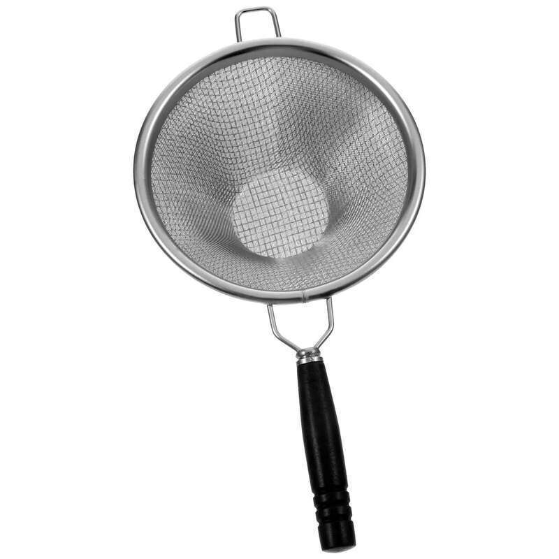 Tea Mesh Stainless Steel Golden Juice Strainer Wood Handle Precise Holes Kitchen Juicer Coffee