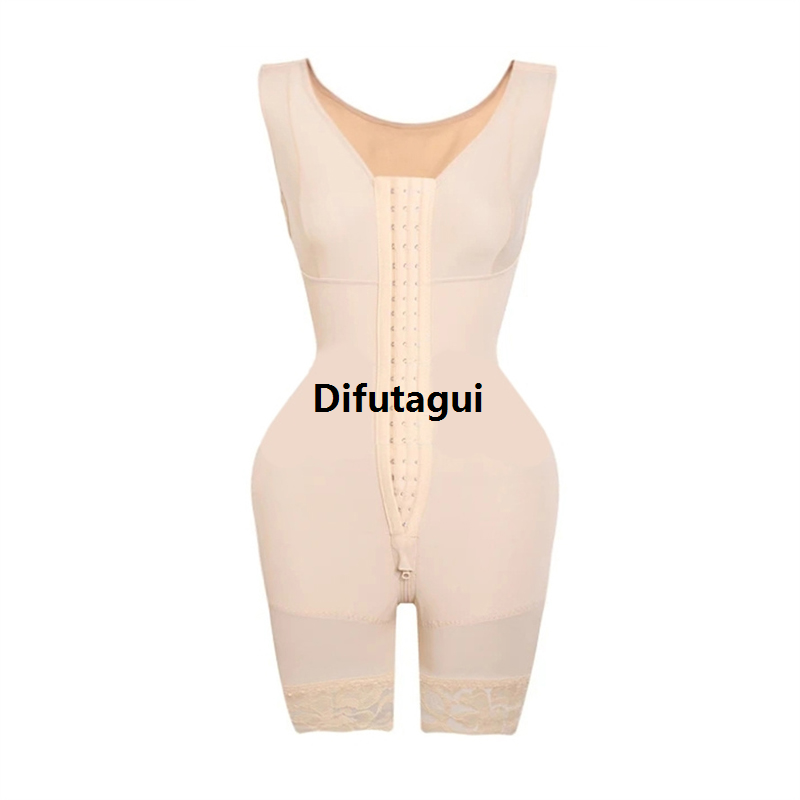 Difutagui Full Body Fajas Colombianas Shaper High Compression Shapewear Girdle With Brooches Bust For Postpartum Slimming Sheath Belly