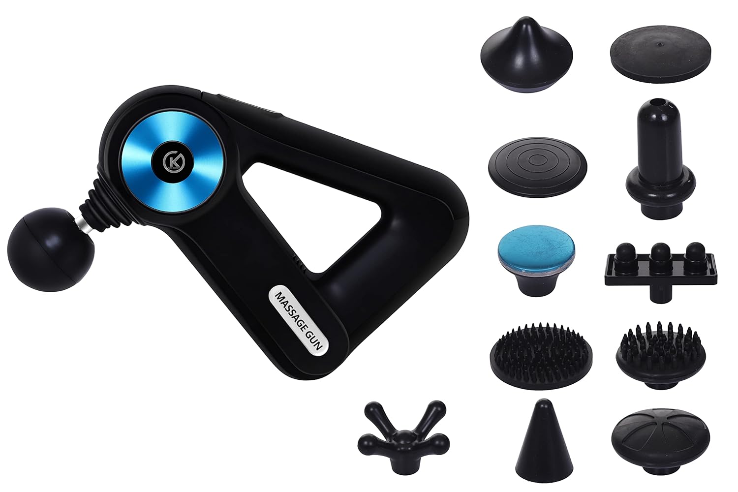 12-Attachment Deep Tissue Electric Massage Gun For Full Body Relief