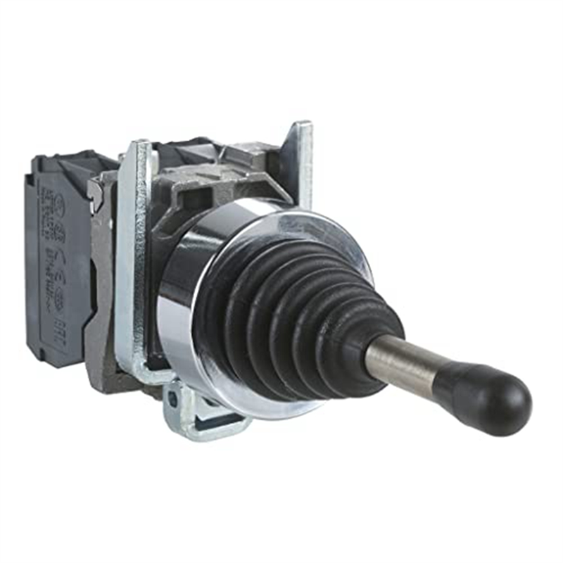 1 Piece XD4PA22 Electric Joystick Controller Master Switch Spring Return Mechanism, Black & Silver Metal+Plastic 1 Normally Open Contact Type