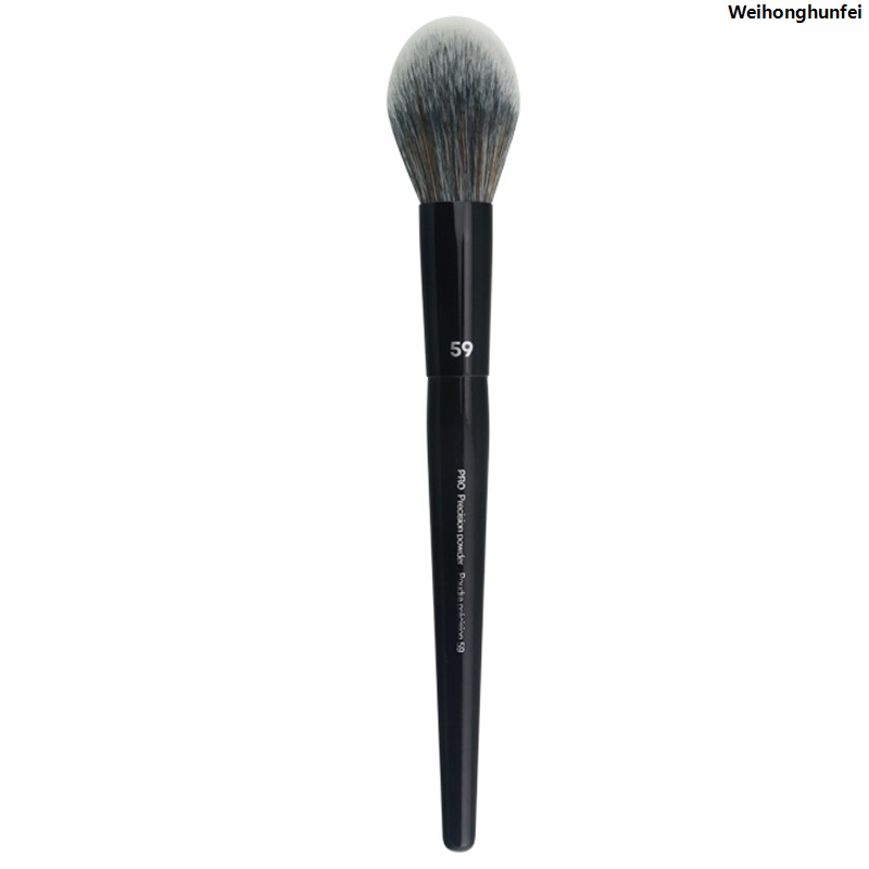 WeihonghunfeiFifty percent discount 1 piece Precision Powder Makeup Brushes Black #59 Setting Make up Brush Blush Bronzer Round head Face cosmetic tools soft