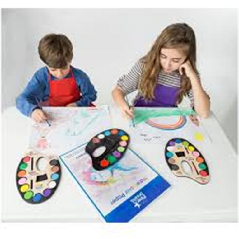 Artist Palette 12 Water Color Paints For Kids - Small, Medium, Large Water colors 12 color - With Brush
