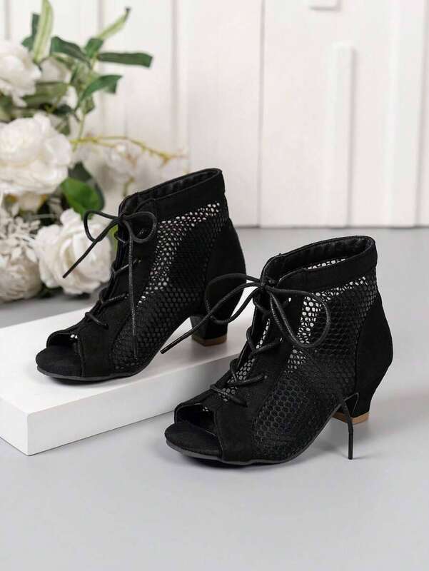 2025 New Childrens Beach Bohemian Style High-Heeled Mesh Dance Sandals, Sandals