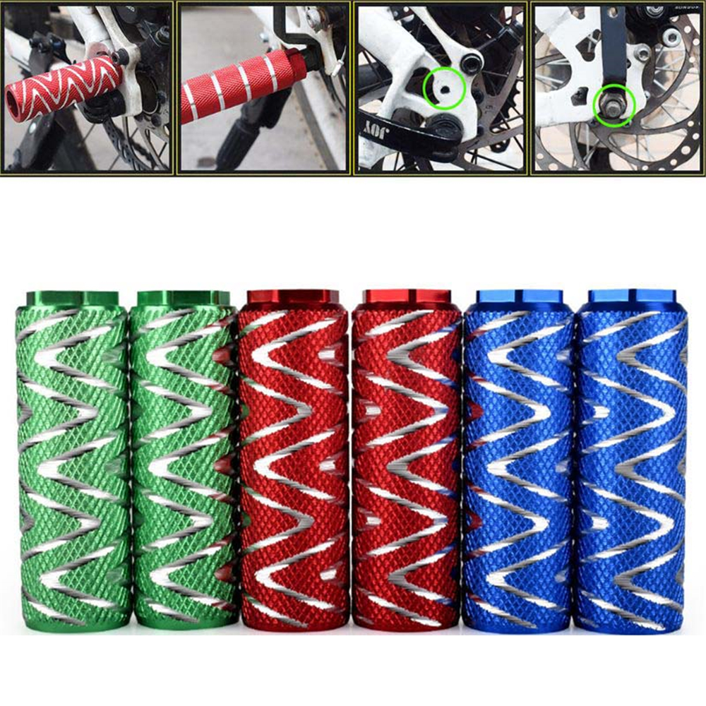 MTB BMX Pair Road Bike Mountain Bike Metal Front Rear Wheel Axle Pedal Foot Pegs Stunt Pegs Footrest
