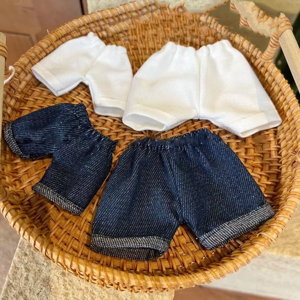 High Quality Fashion Jeans Pants Handmade Multicolors Cotton Doll Trousers Accessories For 15/20cm Cotton Doll