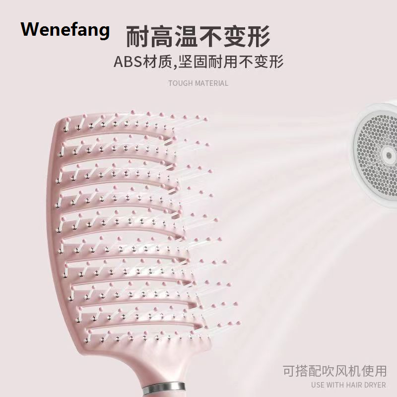 Wenefang Professional Sakura Pink Teasing Comb for High Volume Styling Portable and Massage, Suitable for Hair Dyeing and Hot Styling