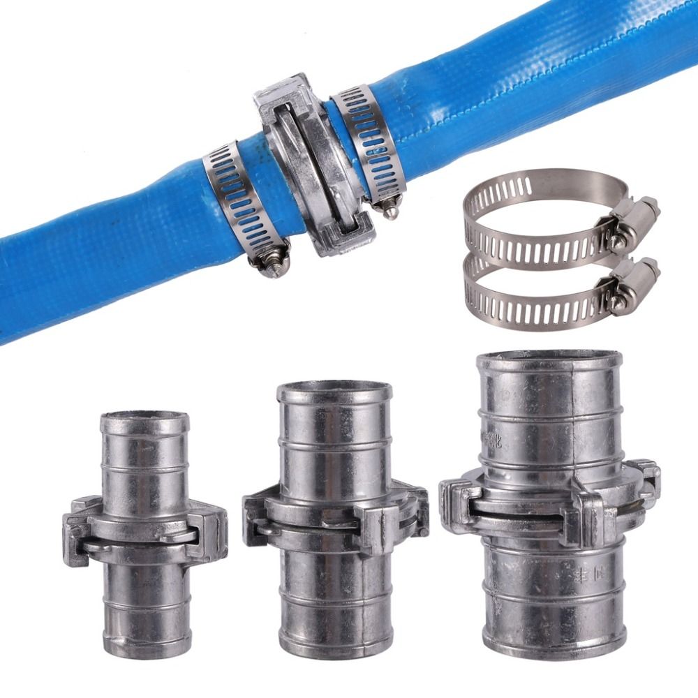 New Aluminum Tube Connector With Hose Clamp Watering Trees Hose Connector Agriculture Connector Joint