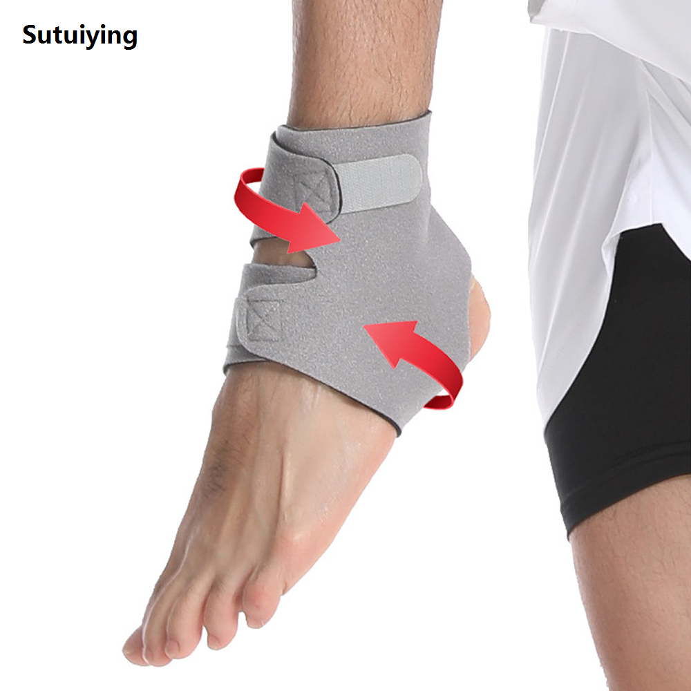Sutuiying 1Pc Sports Compression Anklet Adjustable Ankle Support Pain Relief Portable Stabilizer Ankle Brace For Football Running Foot Protective
