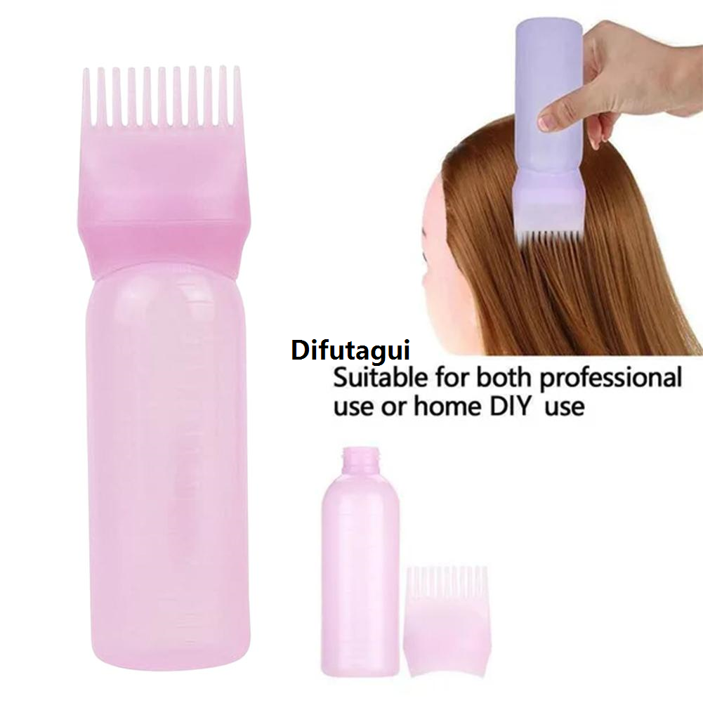 Difutagui Hair Dye Bottle Applicator Brush Empty Comb Applicator Dyeing Treatment Hot Selling Essential Tool Salon Bottle Hairdressing Scalp And B9C1