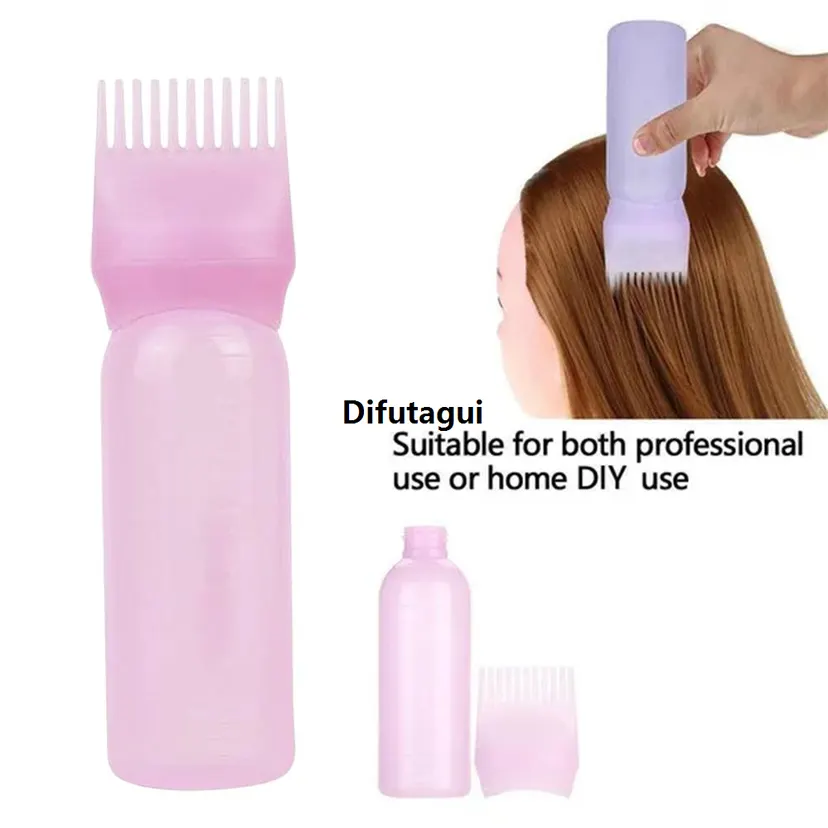 Difutagui Hair Dye Bottle Applicator Brush Empty Comb Applicator Dyeing Treatment Hot Selling Essential Tool Salon Bottle Hairdressing Scalp And B9C1