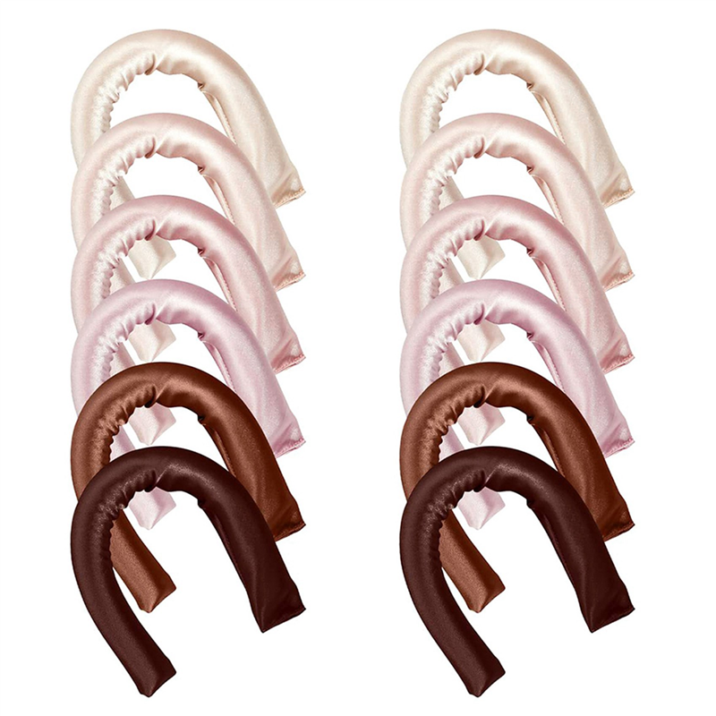ZOROOM 12PCS Heatless Hair Curler for Hair Satin Covered Heatless Hair Curlers for Heatless Curls for All Hair Types