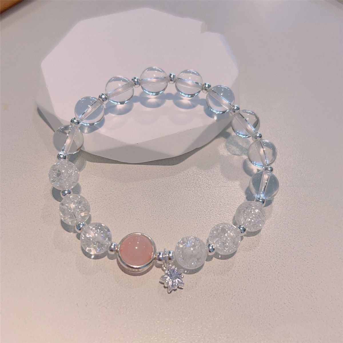 【New Arrivals】Star Bracelet Female Ins Niche Design New Style Light Luxury High-Level Ice Peach Blossom Crystal Bracelet Girlfriend Gift