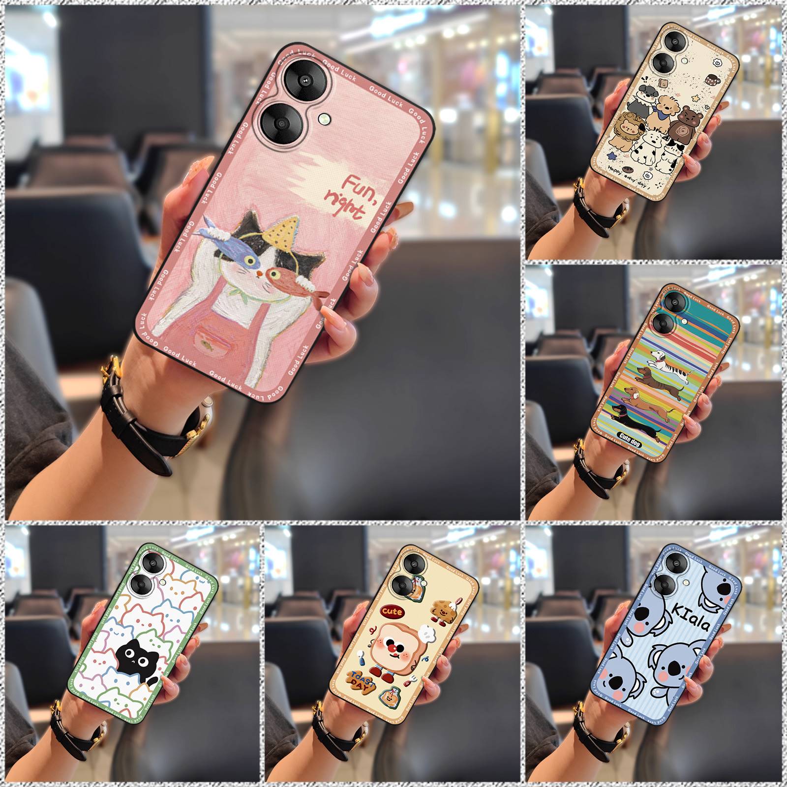 Back Cover Silicone Phone Case For Redmi 13C 5G/13R 5G/Poco M6 5G Durable Cute Graffiti Mobile Case Cell Phone Sleeve