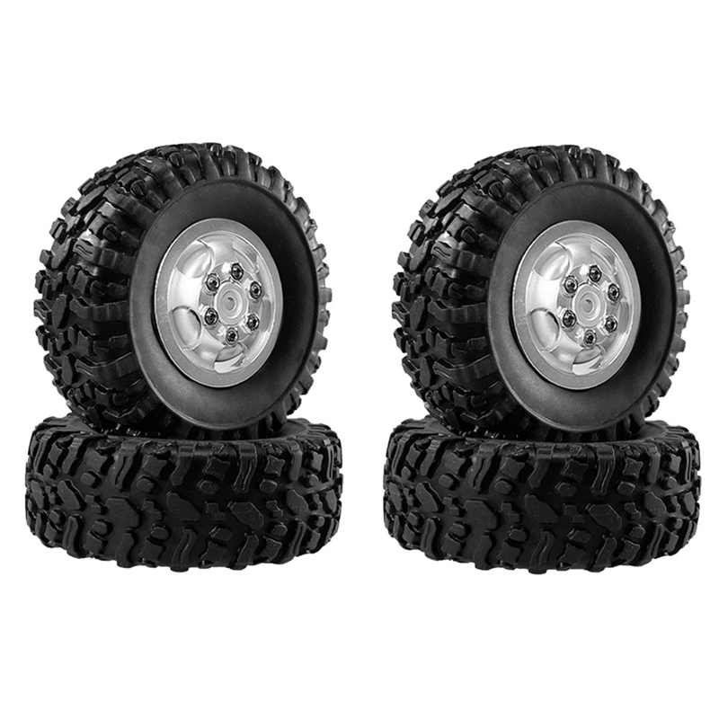ARELENE Silver for 1/12 MN82 LC79 MN78 Naughty Dragon Remote Control Car Accessories Metal Upgrade Wheels and Tires