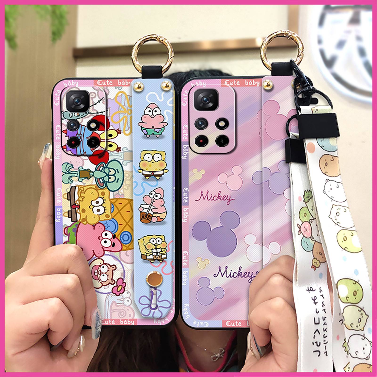 commerce Silicone Phone Case For Xiaomi Poco M4 Pro 5G/Redmi Note11S 5G/Note11T 5G cell phone sleeve masculine Lanyard