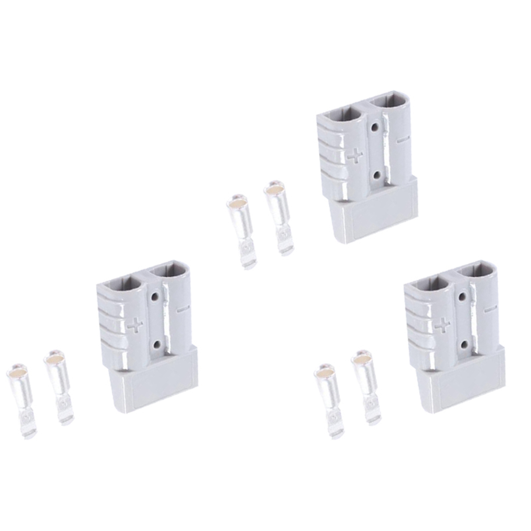 OUMERY 30Pcs for Anderson Plug Connector 50A 600V 6AWG Silver Plated Solid Copper Terminal AC/DC Power Tools