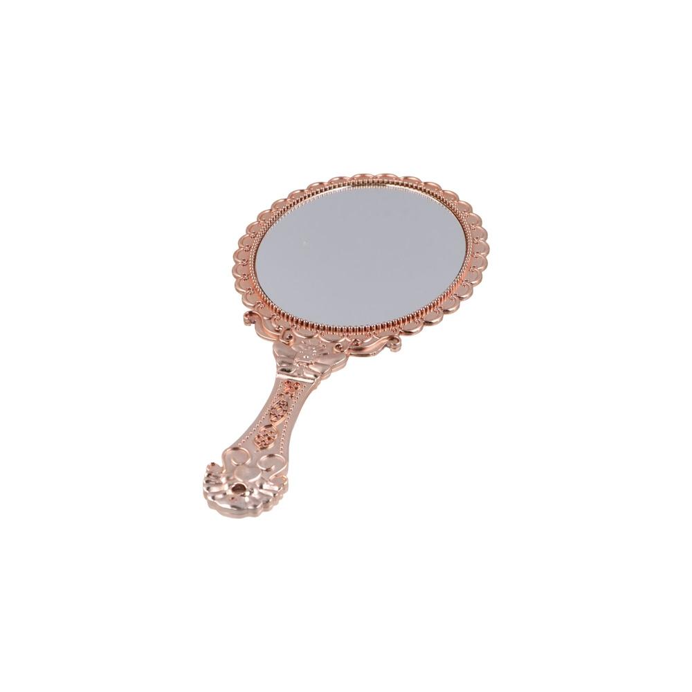 Desktop Makeup Mirror High Definition Handheld Mirror Easy to Carry Pattern Handle Carved Small Mirror Odorless Portable Dressing Mirror Bedroom