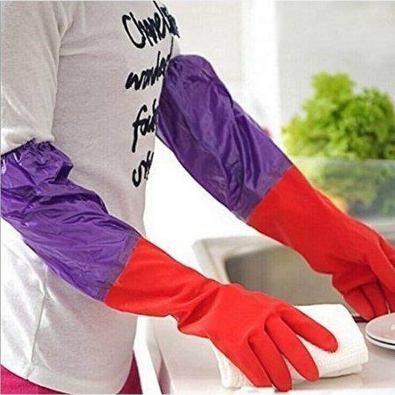 Reusable Rubber Latex Multipurpose Household Kitchen Gloves ( 1 Pair)