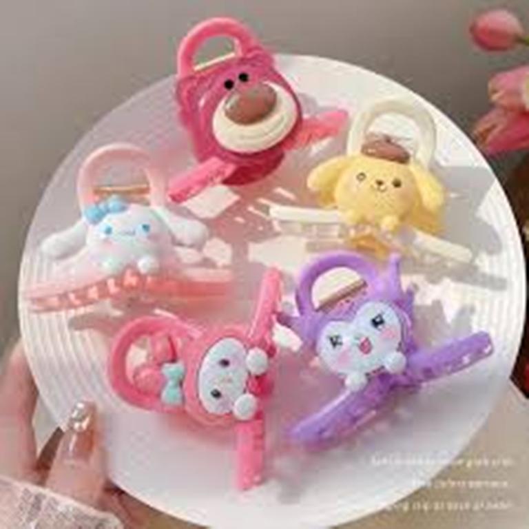 Multicolor & Multi Designs Soft Cartoon Hair Clips for Women | Stylish and Cute Emoji Hair Claws | Fancy Korean Hair Clutchers for Women & Girls (Pack of 1)