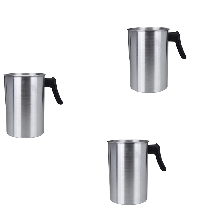 FORIDE 3X 4 Pounds Candle Making Pouring Pot,Aluminum Construction Candle Making Pitcher Pouring Spout Wax Melting Pot