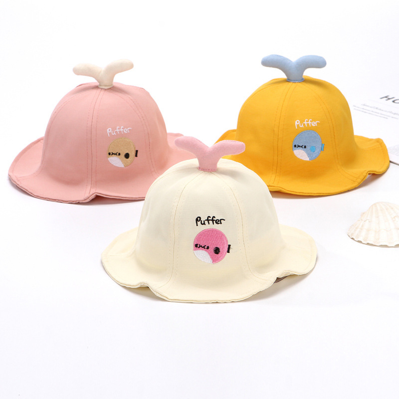 Cute Cartoon Baby Bucket Hat Korean Toddler Fisherman Cap Cotton Boy Girl Cap Fullhouse