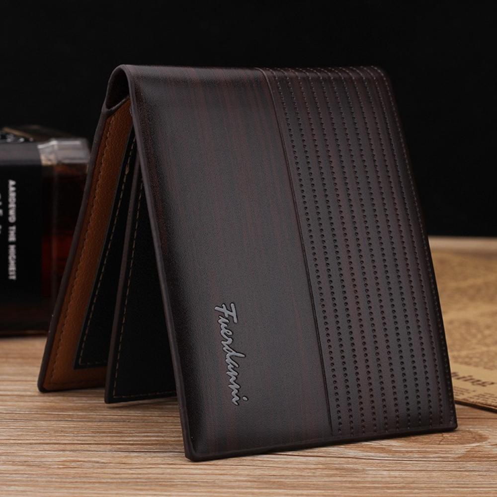 2025 Men's travel business wallet uses slots for multiple clips for durable blocking compact size bi-fold wallet structure leather card slim design everyday leather casual accessories security gifts