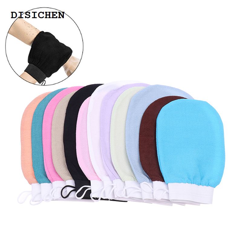 DISICHEN High Quality 1Pc Body Scrubber Bath Brush Double Sided Hammam Scrub Mitt Magic Peeling Glove Exfoliating Tan Removal Mitt