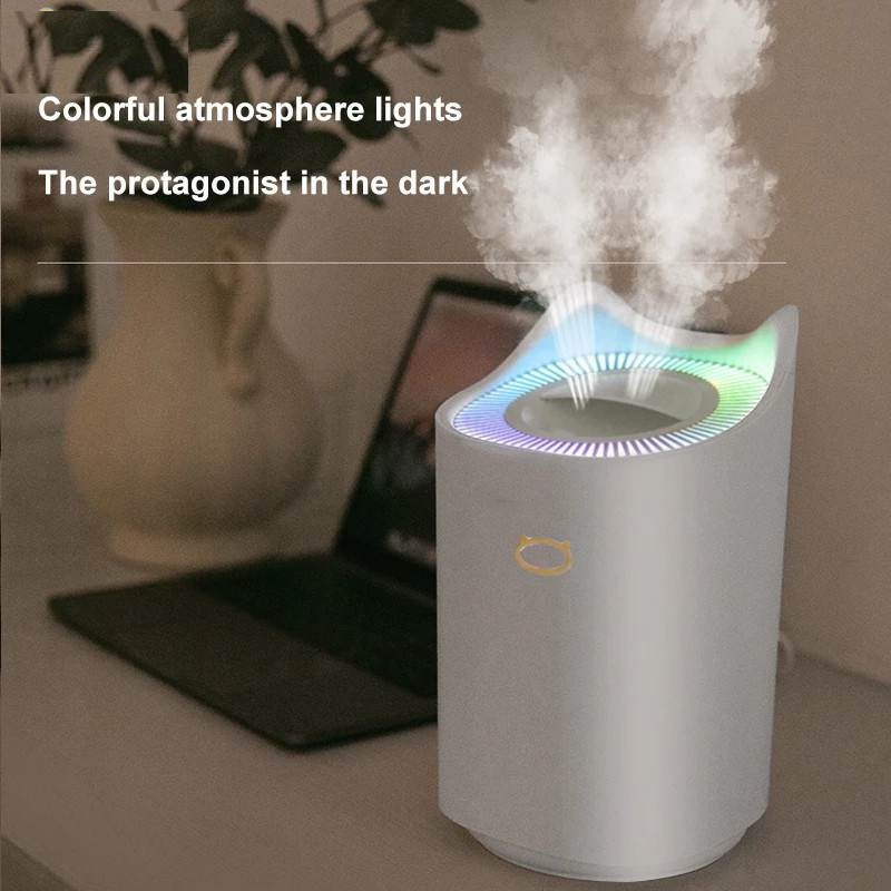 MRR Smart Choice Premium 2300ML Double Spray Cool Mist Humidifier | Dual Nozzle Aroma Diffuser | Large Capacity Silent Air Humidifier with LED Night Light & Auto Shut-Off for Bedroom, Home & Office