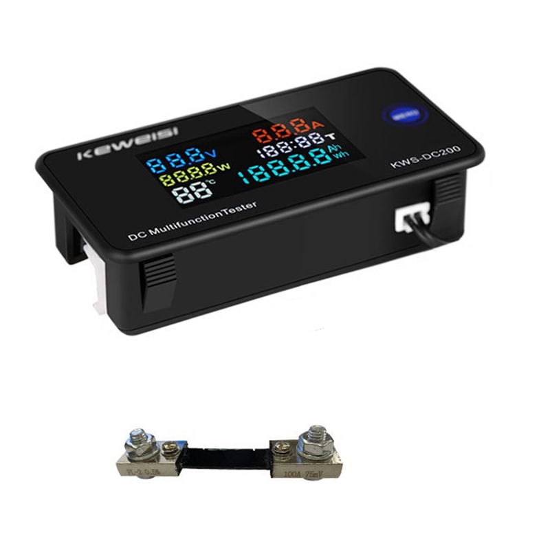 3X KEWEISI DC 0-200V Voltmeter Ammeter KWS Power Energy Meter LED Digital DC Wattmeter Electric Meter,10A