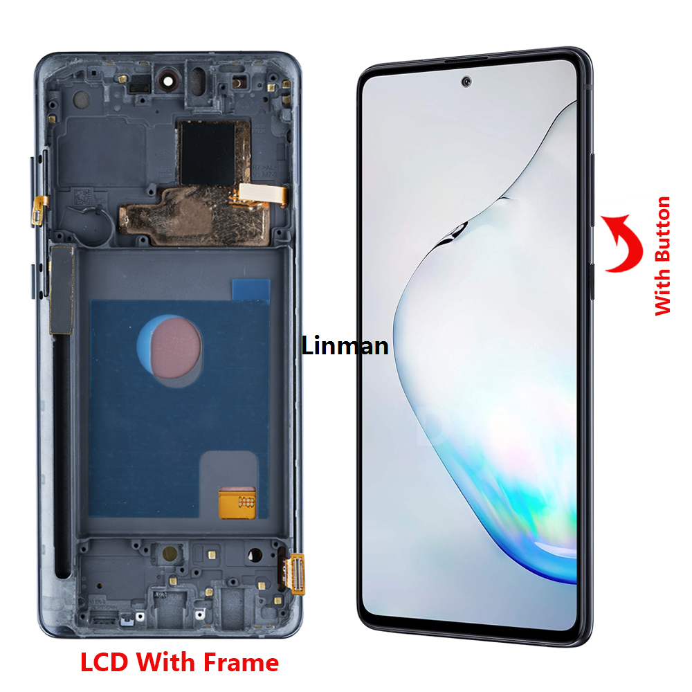 Linman AAA+ Super OLED For Samsung Galaxy Note 10 Lite N770F N770F/DS LSales promotion CD Display Touch Screen Frame Digitizer Note10 Lite LCD Assembly