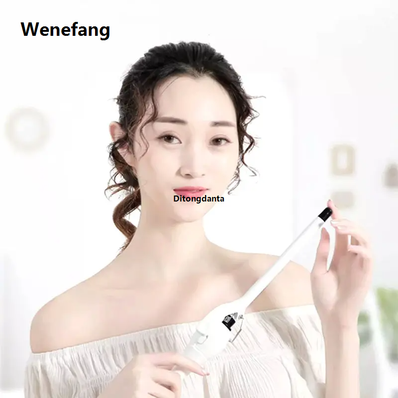 Wenefang 38MM STICK HAIR CARE ANION TOOL CERAMIC RECHARGEABLE PROFESSIONAL STICK CURLING IRON CURLER STYLING CURLS