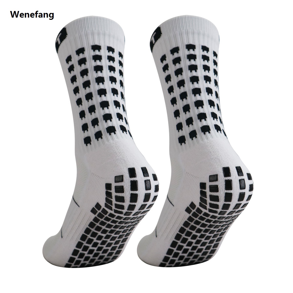 Wenefang 1 Pair T Sport Socks Non-slip Football Socks Grip Socks 38-46
