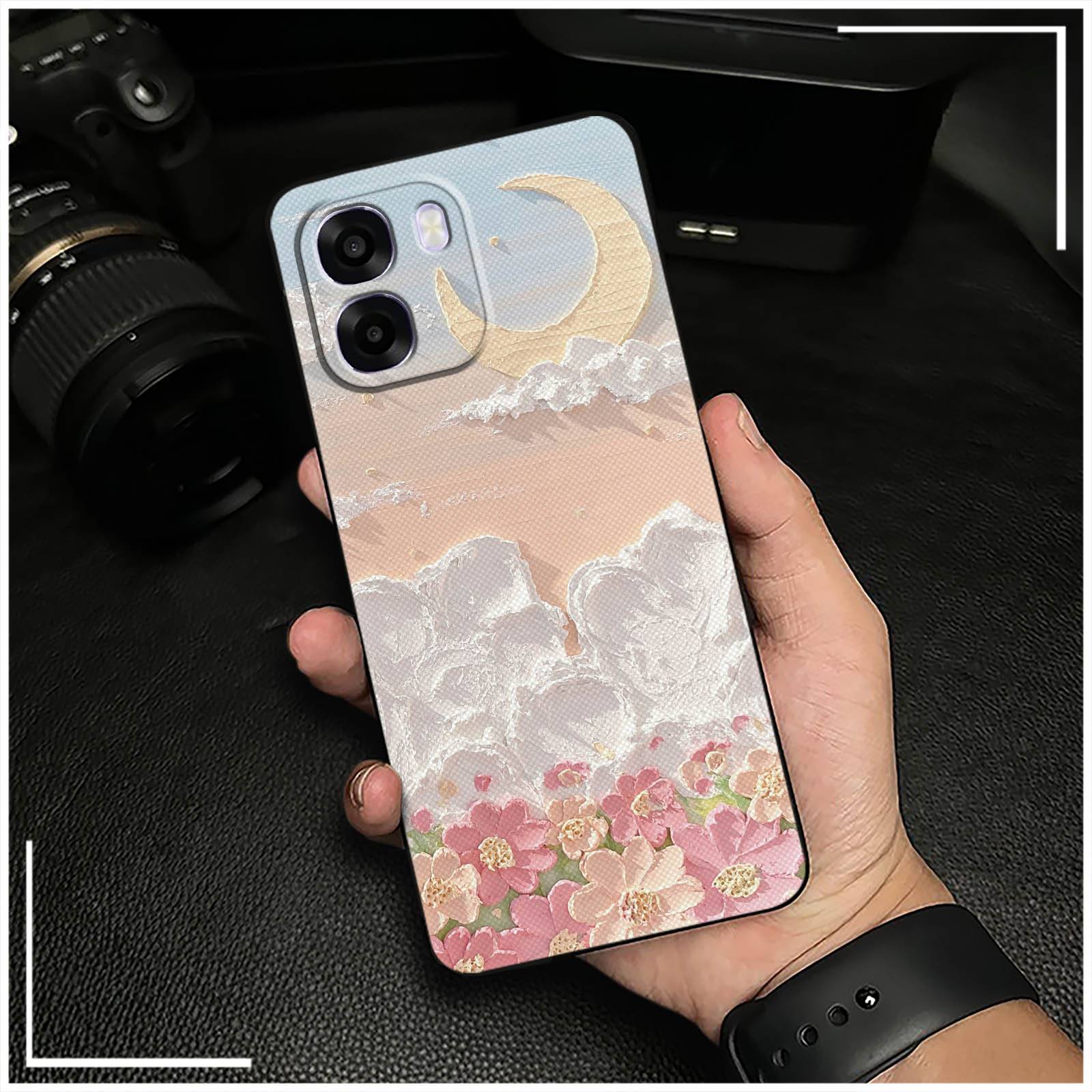 Cute Waterproof Phone Case For OPPO A6X 4G Global/5G Global Shockproof Protective Oil Painting Durable Graffiti TPU