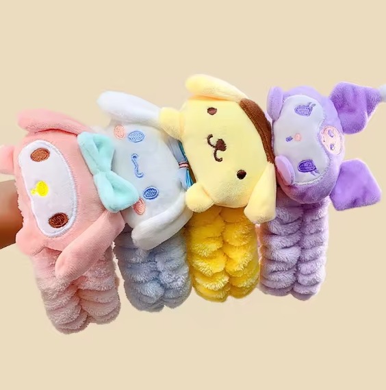 99 Store Offer- 1 Piece Kawaii Kuromi, Cinnamoroll & My Melody Plush Bow Headband - Adorable Hair Accessory for Girls & Makeup Lovers By 99 Stores