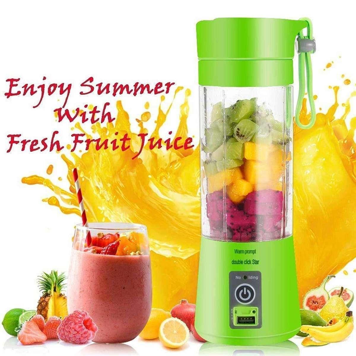 380Ml Mini Portable Electric Fruit Juicer USB Rechargeable Smoothie Maker Blender Machine Sports Bottle Juicing Cup