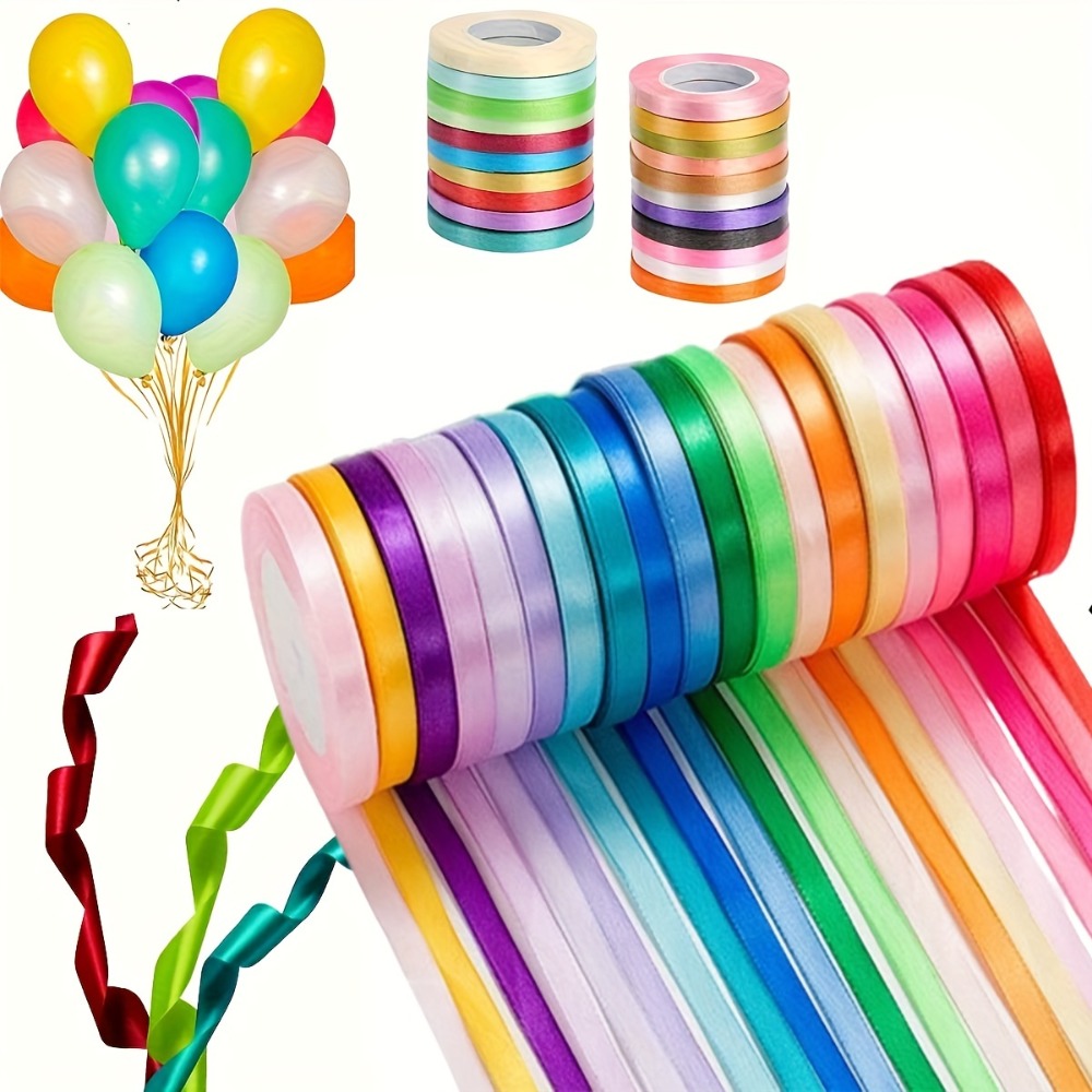 Luxury 1/24pcs, 10m curling ribbon is used for arts and crafts bow gift packaging flower shop wedding party holiday art decoration,