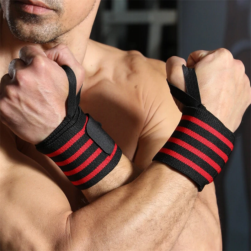 Wrist Wraps (1 Pair /2 Wraps) for Weight Lifting Wrist Support Cotton Wraps Gym Bandage Straps for Men & Women