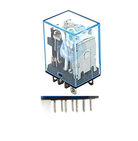 Relay Transparent Shell DC 12V-28V 10A Coil Power Relay 8 Pin
