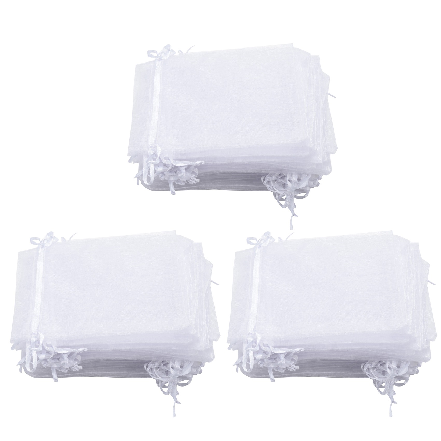 ARELENE 200 Pieces 4 By 6 Inch Organza Gift Bags Drawstring Jewelry Pouches Wedding Favor Bags ()