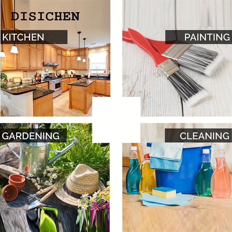 DISICHEN Hot Selling 100pcs Disposable White Plastic Aprons Waterproof And Stain Resistant Apron For Cooking Painting Restaurant Kitchen Accessories