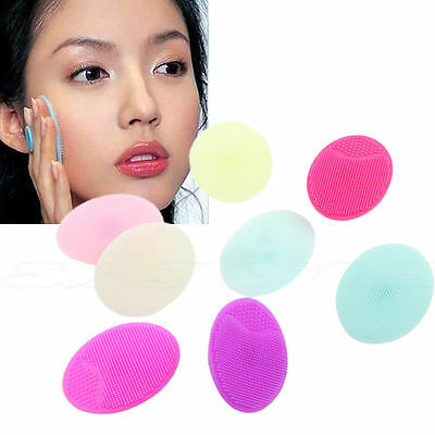 Soft Silicone Facial Cleansing Brush Wash Sponge Massage Pore Blackhead Removing