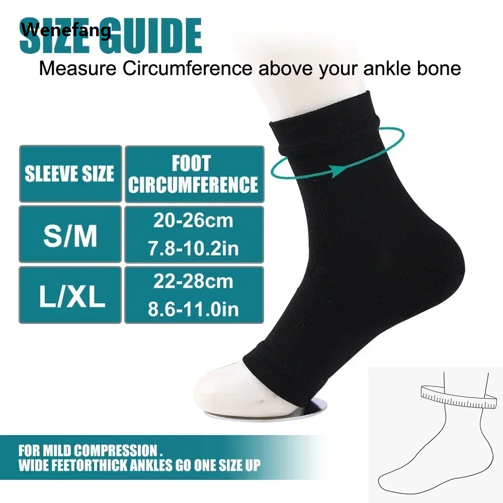 Wenefang 1Pair Neuropathy Socks for Women Men, Soothe Compression Socks for Neuropathy Pain,Ankle Brace Plantar Fasciitis Swelling Relief